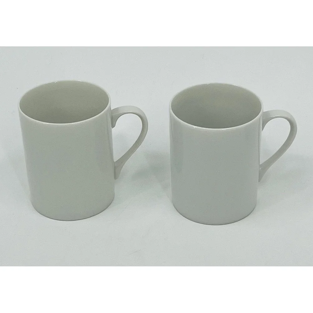 Vintage MCM Set 4 White Demitasse Espresso Cups Mugs Schmid Porcelain Japan